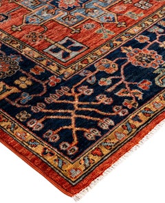 Traditional Tribal Serapi Wool Hand Knotted Red Area Rug 5' 11" x 8' 10"