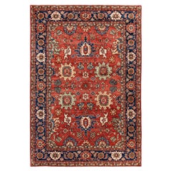 Traditional Tribal Serapi Wool Hand Knotted Red Area Rug 6
 2" x 8
 10"