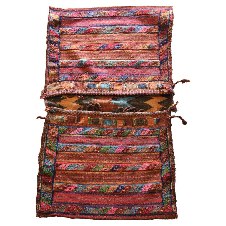 Traditional Tribal Rug Textile Handwoven Antique Oriental Wool Saddle ...