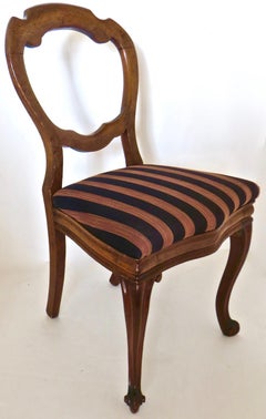 Traditional Victorian Balloon Back Side Chair, English, Circa 1850