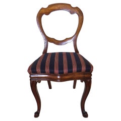 Antique Traditional Victorian Balloon Back Side Chair, English, Circa 1850
