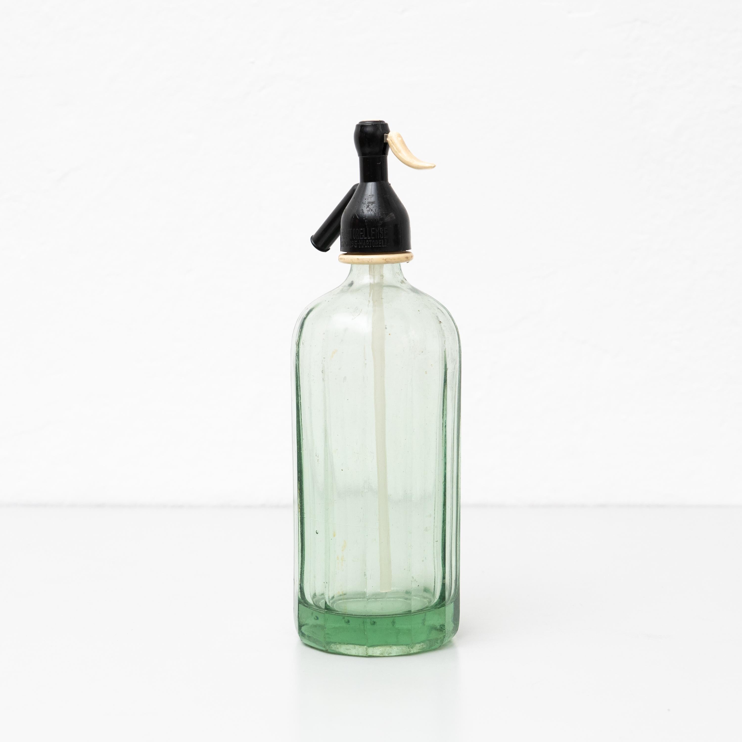 Glass Traditional Vintage Catalan Soda Syphon, circa 1970 For Sale