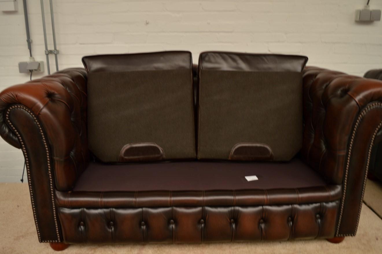 Traditional Vintage Delta Chesterfield Three and Two/Seat Settee For Sale 10