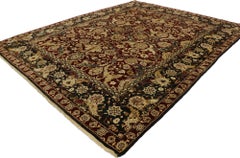 Traditional Vintage Indian Rug with Baroque Damask Style
