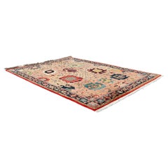 Traditional Vintage Mahindra Hand Knotted 100% Wool Area Rug Carpet Rectangular