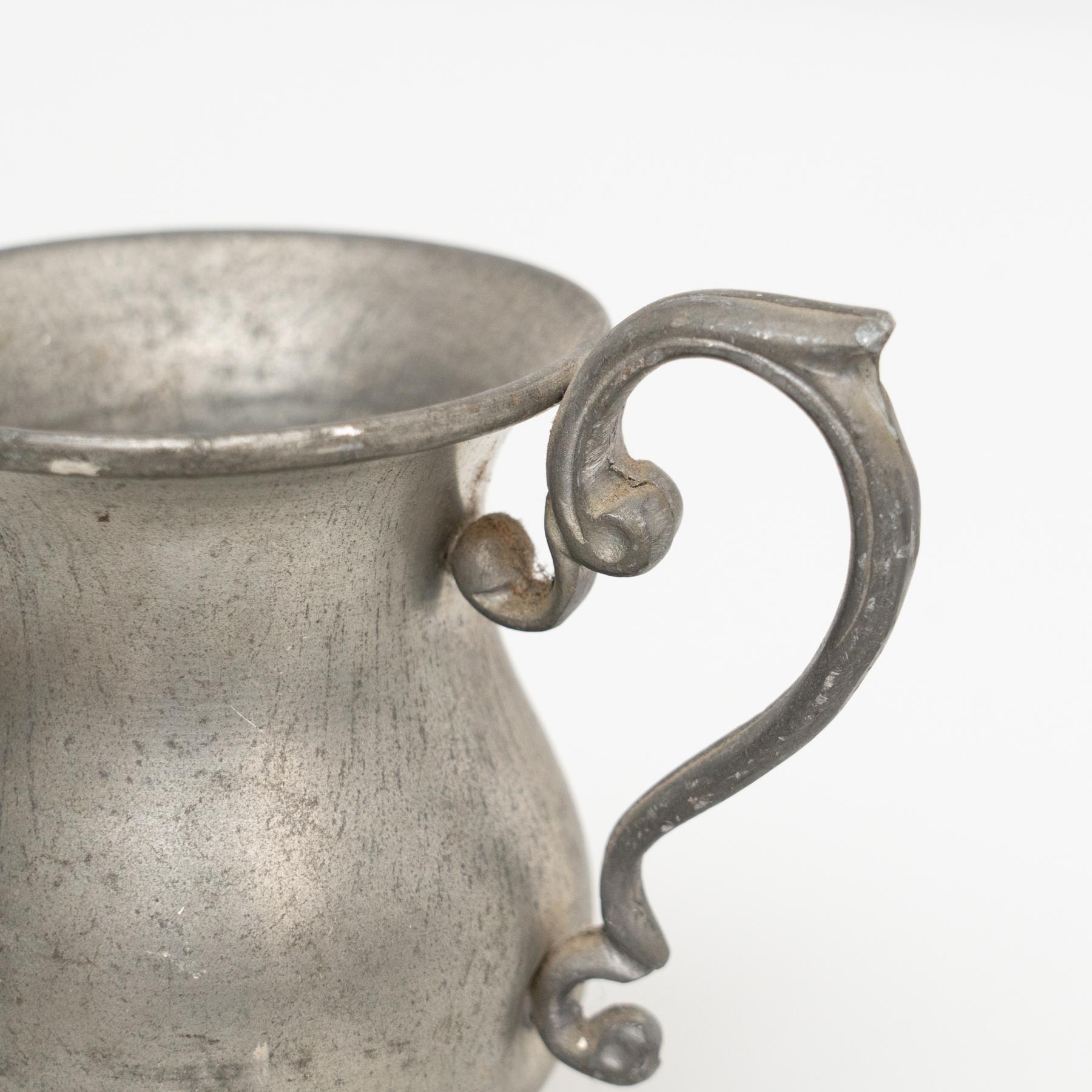 Traditional Vintage Metal Jug, circa 1970 For Sale 4