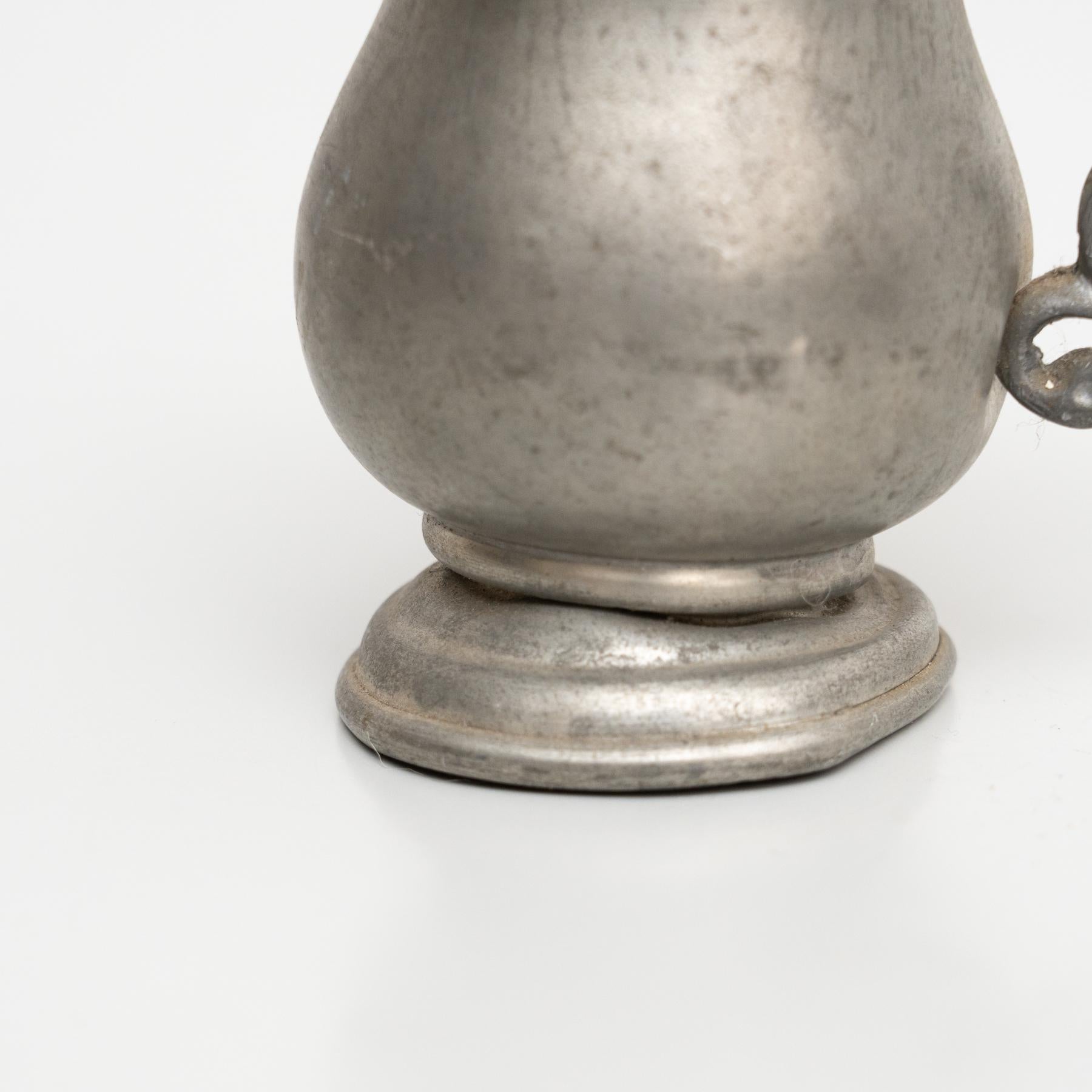 Traditional Vintage Metal Jug, circa 1970 For Sale 5