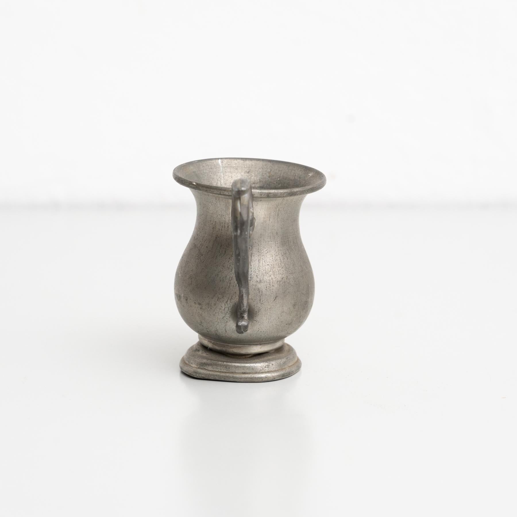 Spanish Traditional Vintage Metal Jug, circa 1970 For Sale