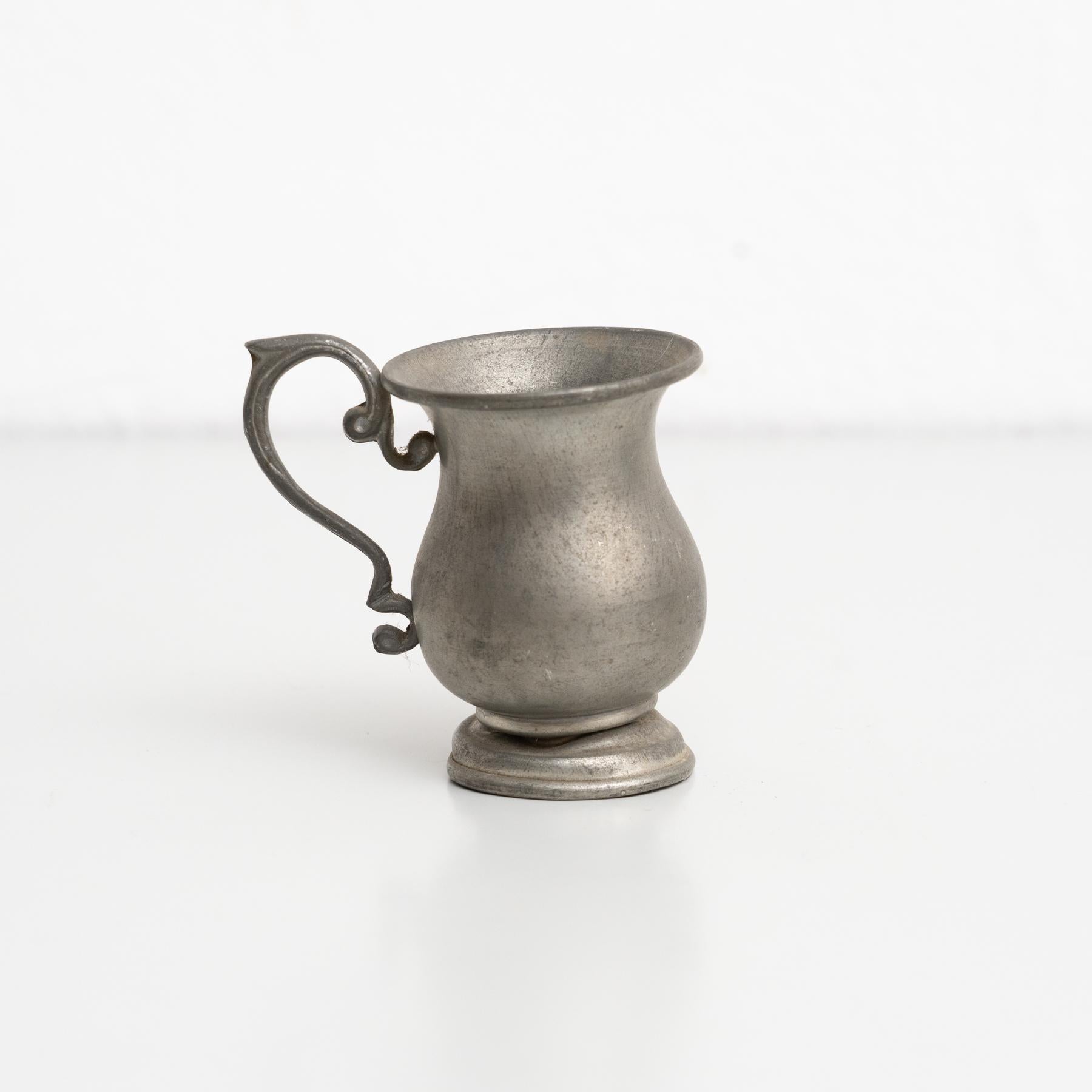 Late 20th Century Traditional Vintage Metal Jug, circa 1970 For Sale