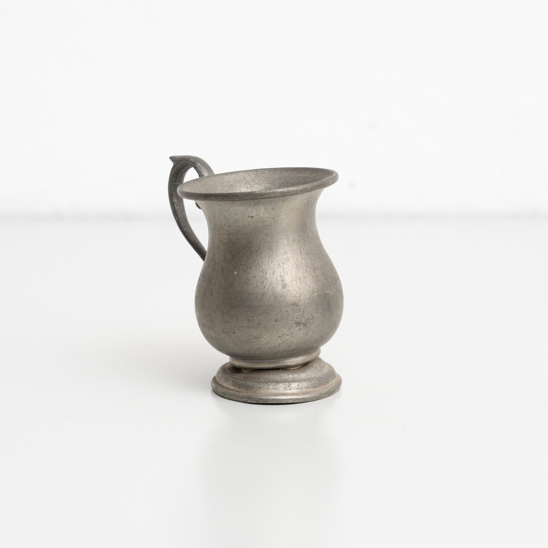 Traditional Vintage Metal Jug, circa 1970 For Sale 1