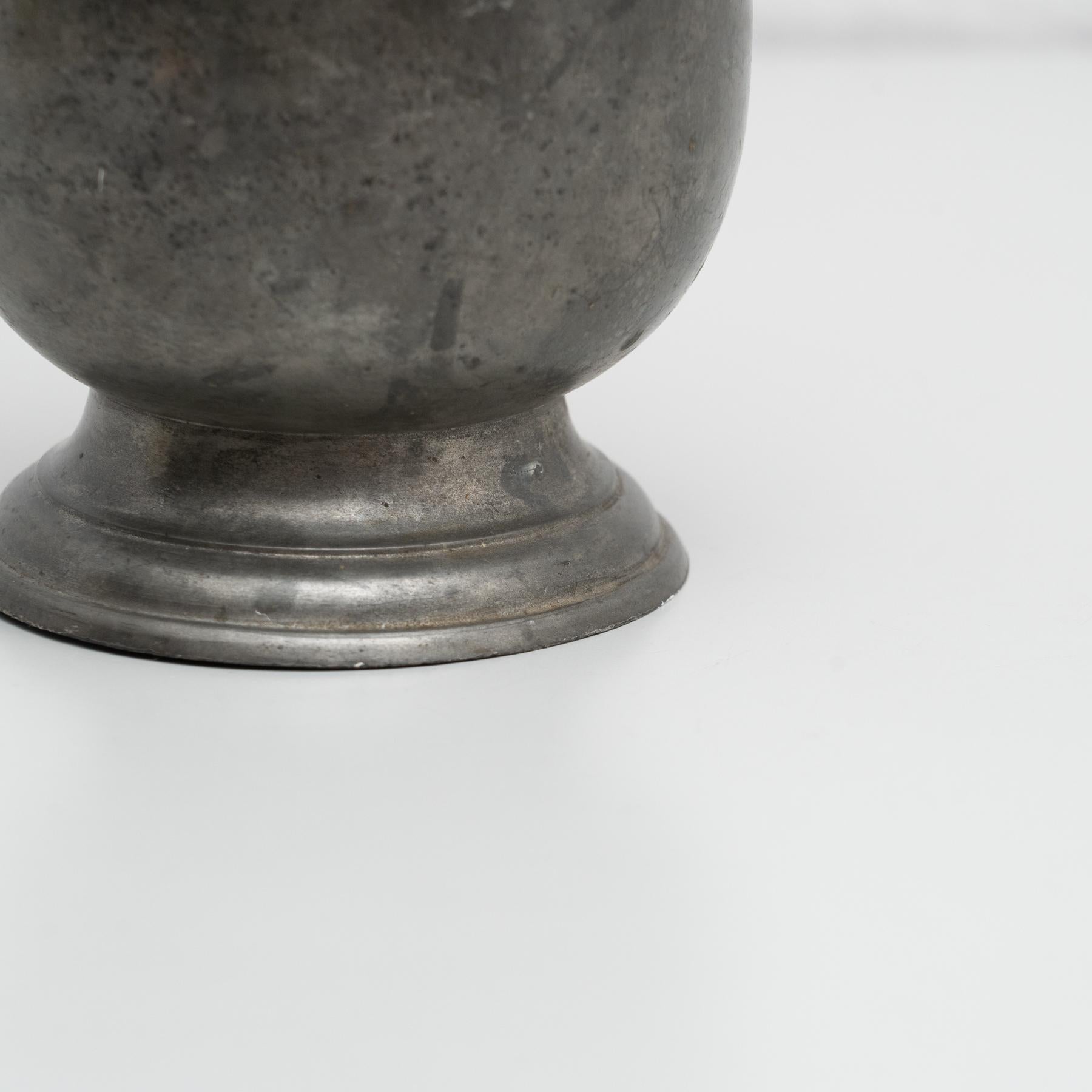 Traditional Vintage Metal Lidded Jug, circa 1970 For Sale 9