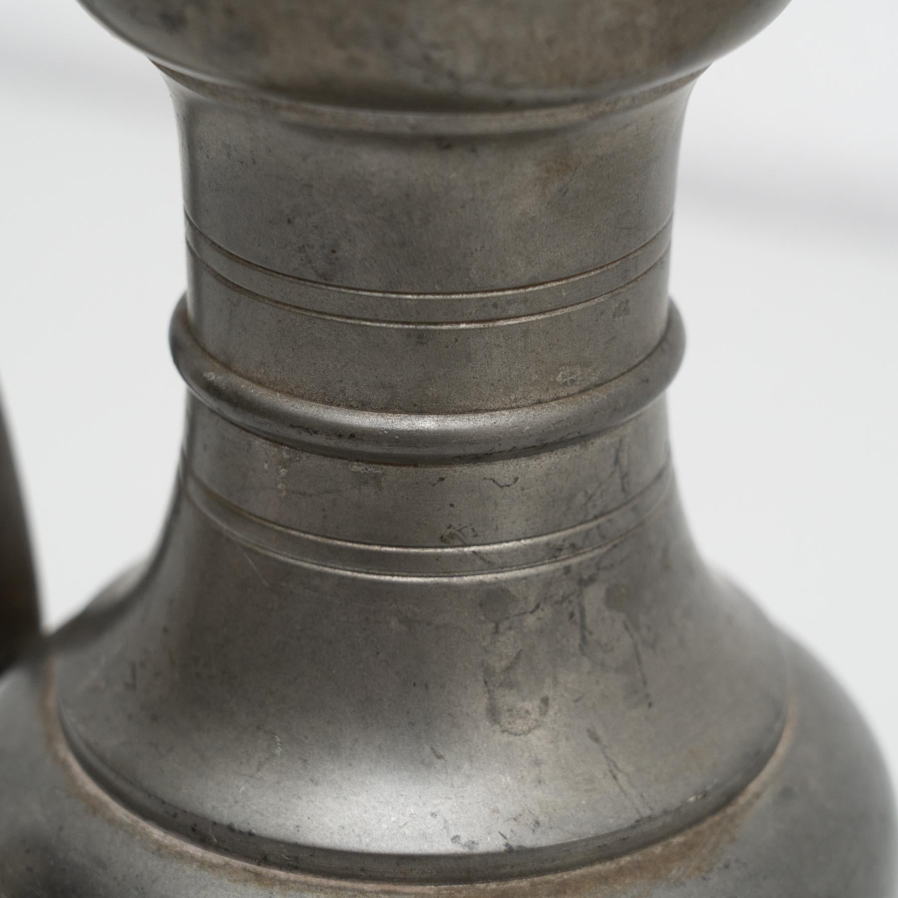 Traditional Vintage Metal Lidded Jug, circa 1970 For Sale 10