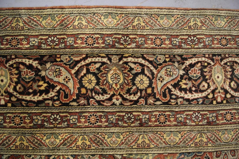 Traditional Vintage Rug Large Carpet Rust Wool Handwoven Area Rug For ...