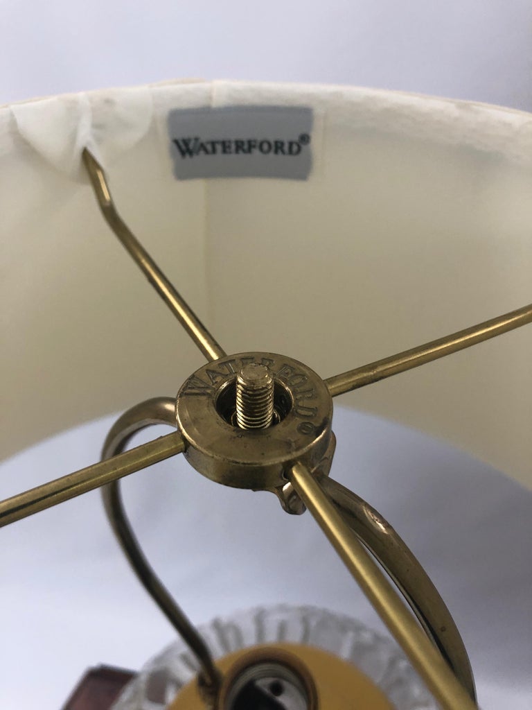 Traditional Waterford Crystal Pineapple Style Large Table Lamp at