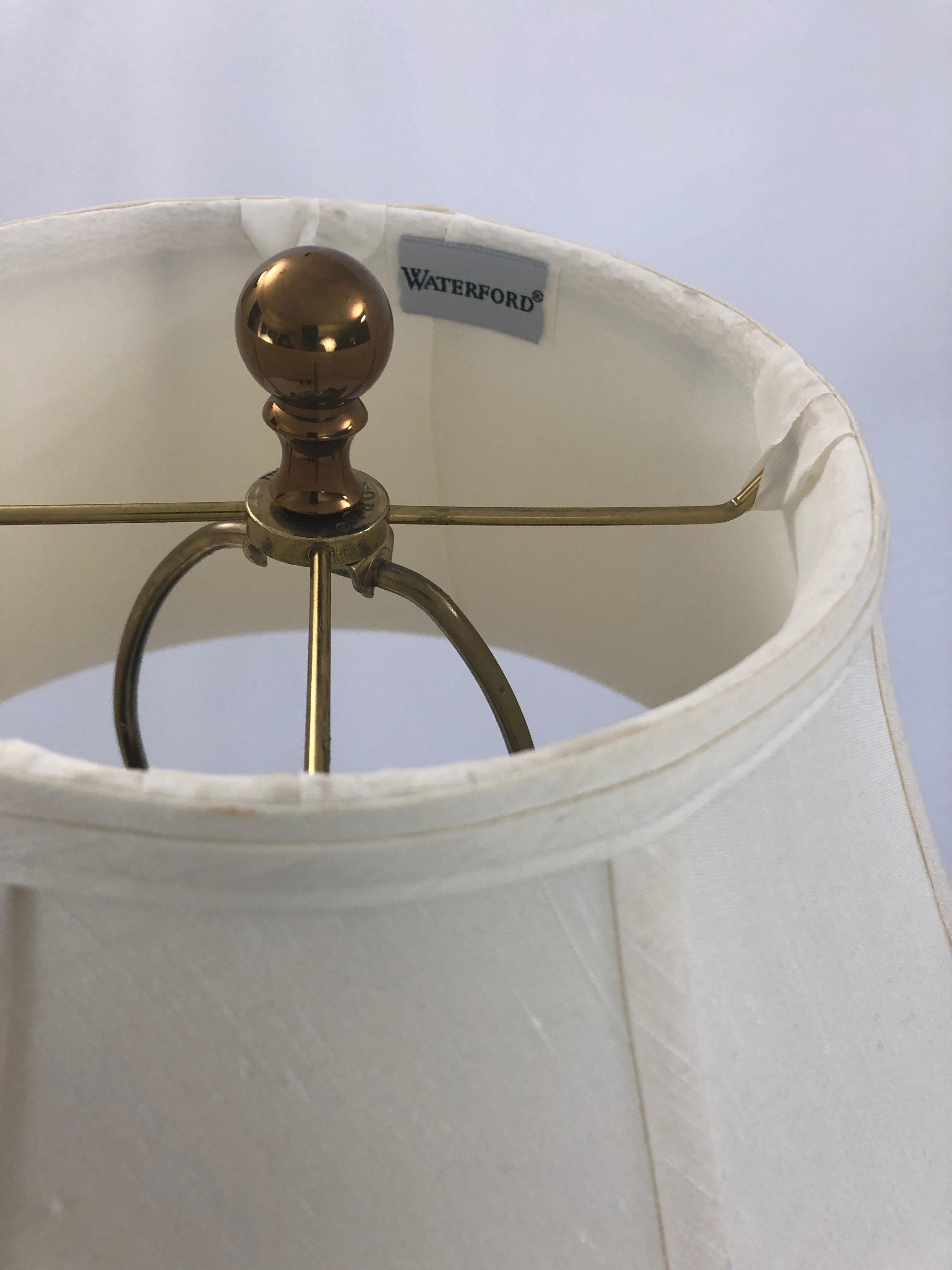 Traditional Waterford Crystal Pineapple Style Large Table Lamp In Excellent Condition In Hopewell, NJ