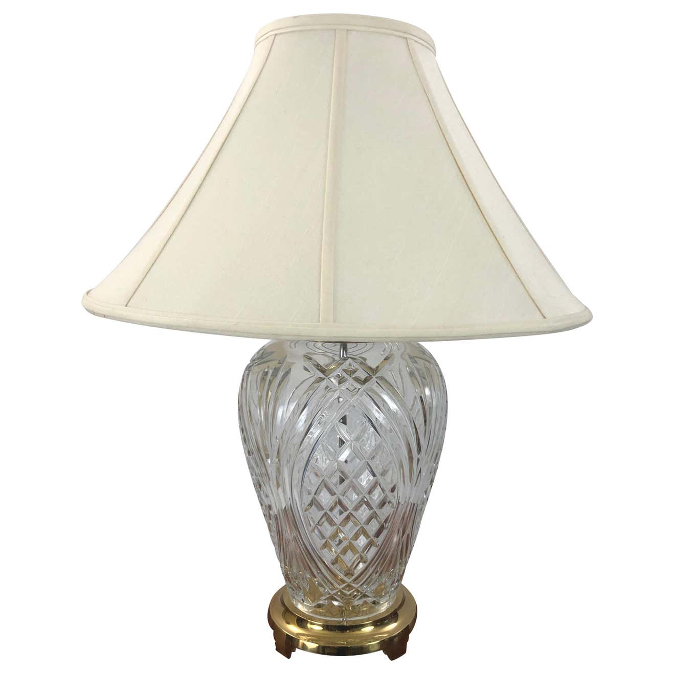 Traditional Waterford Crystal Pineapple Style Large Table Lamp at ...