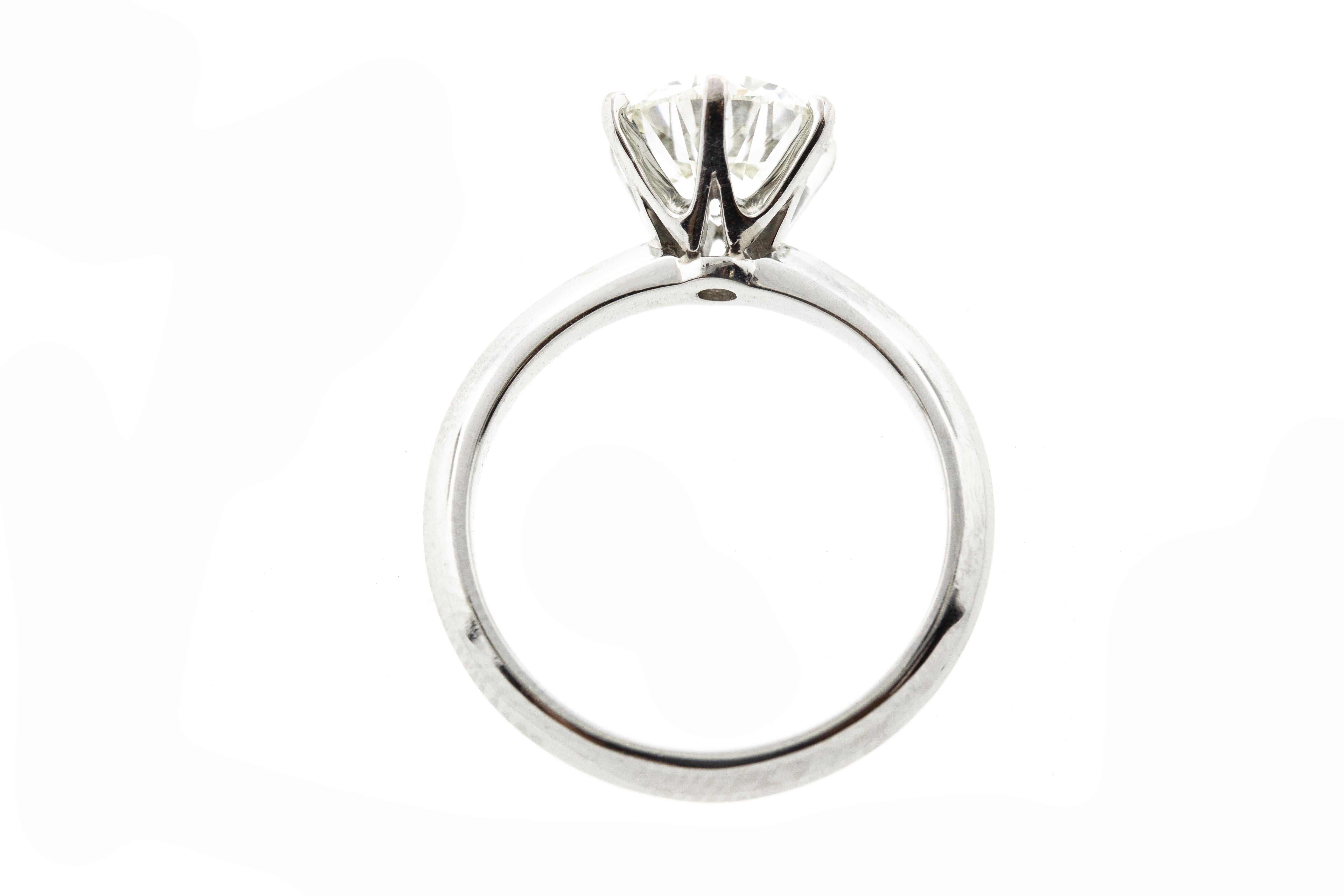 six prong solitaire engagement ring