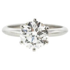 Traditional White Gold Six-Prong Diamond Solitaire Engagement Ring