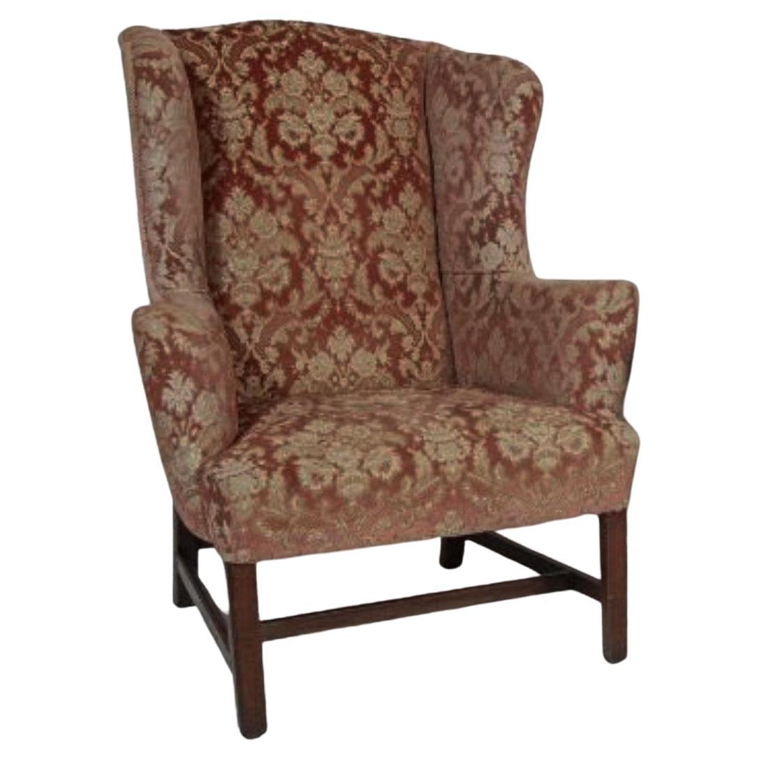 Traditional Wing Back Armchair For Sale
