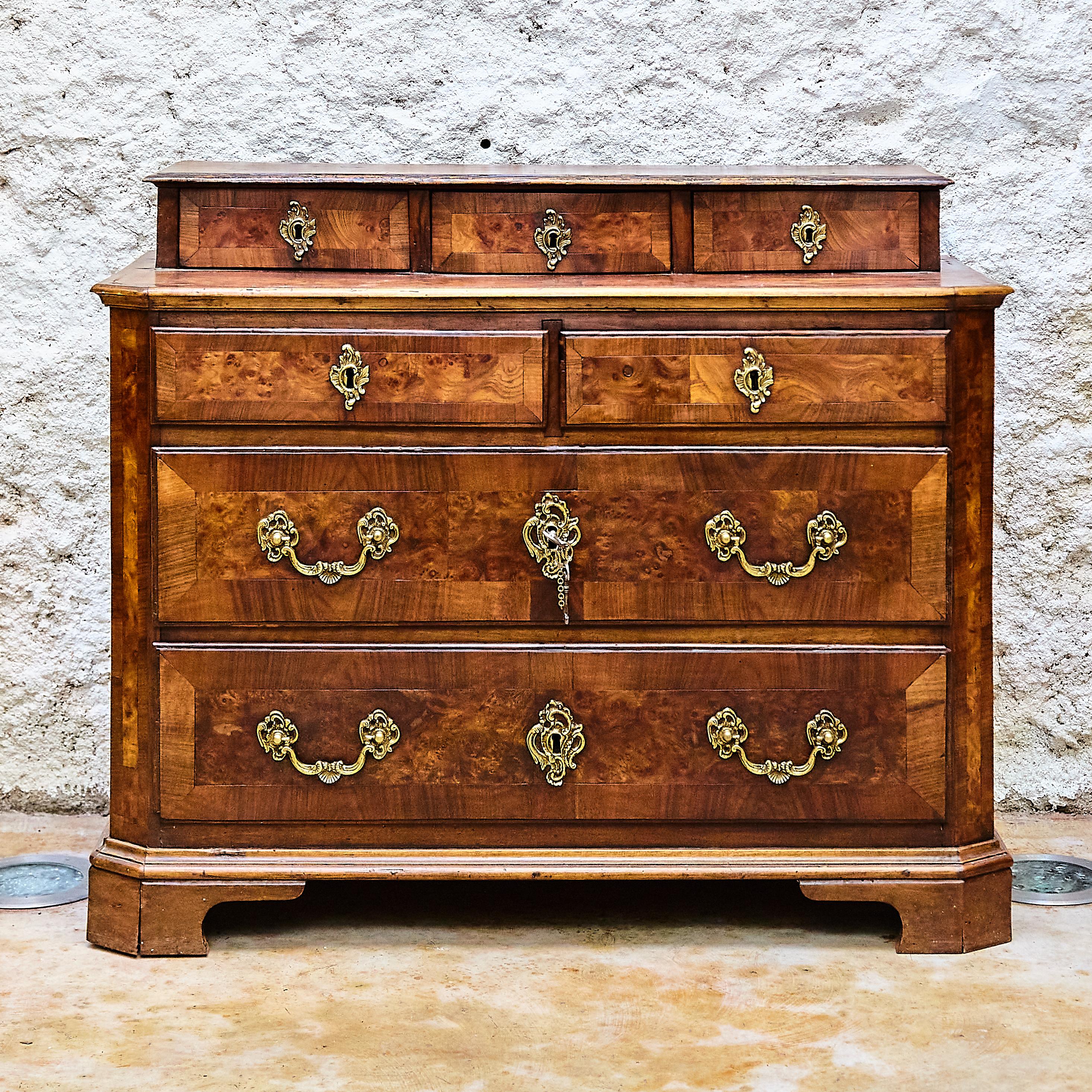 Traditional Wood Catalan Chest with Drawers 7