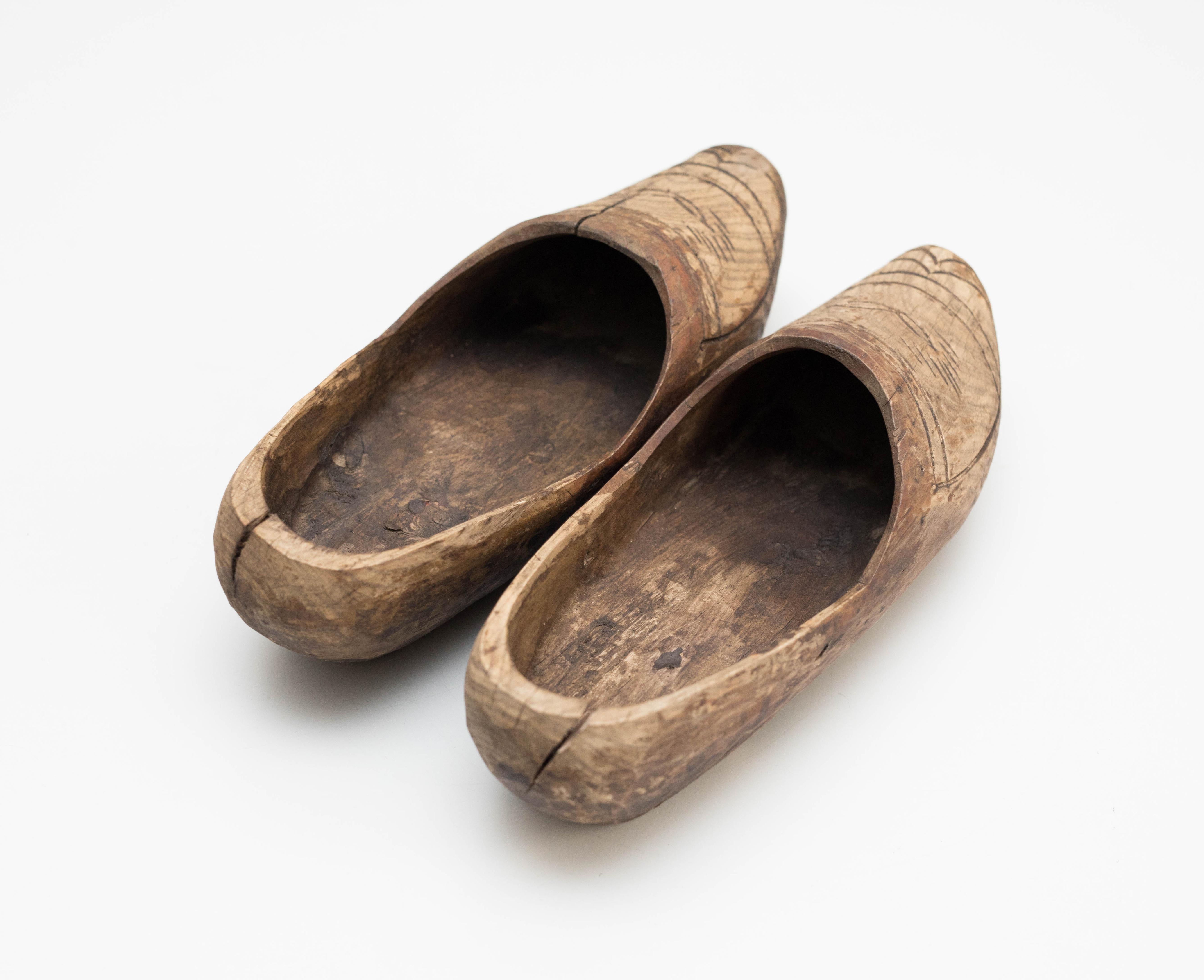 Traditional Wood Clogs, 1960 For Sale 1