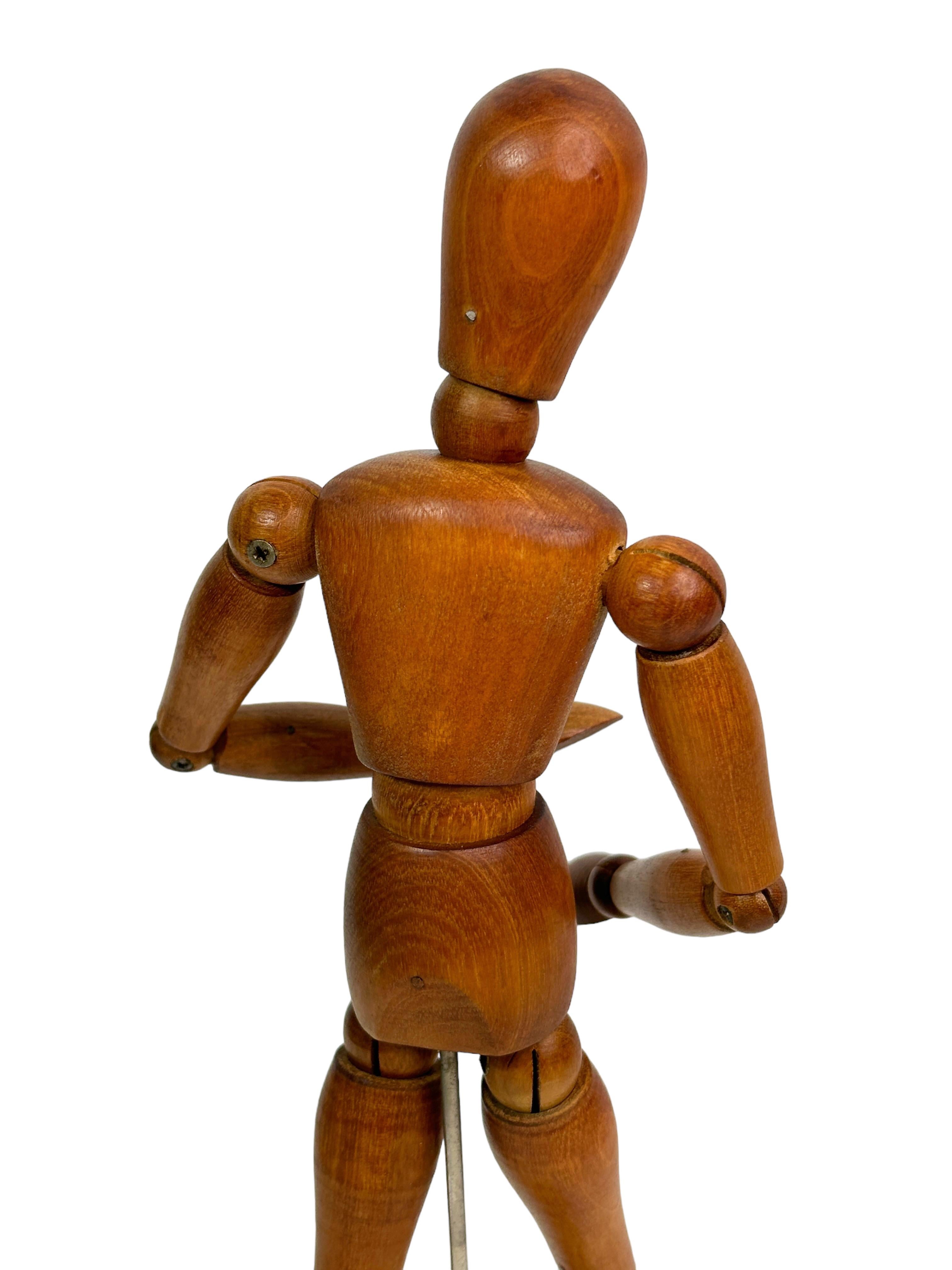 20th Century  Traditional Wooden Artist Mannequin Model Doll Vintage Italy, 1920s For Sale