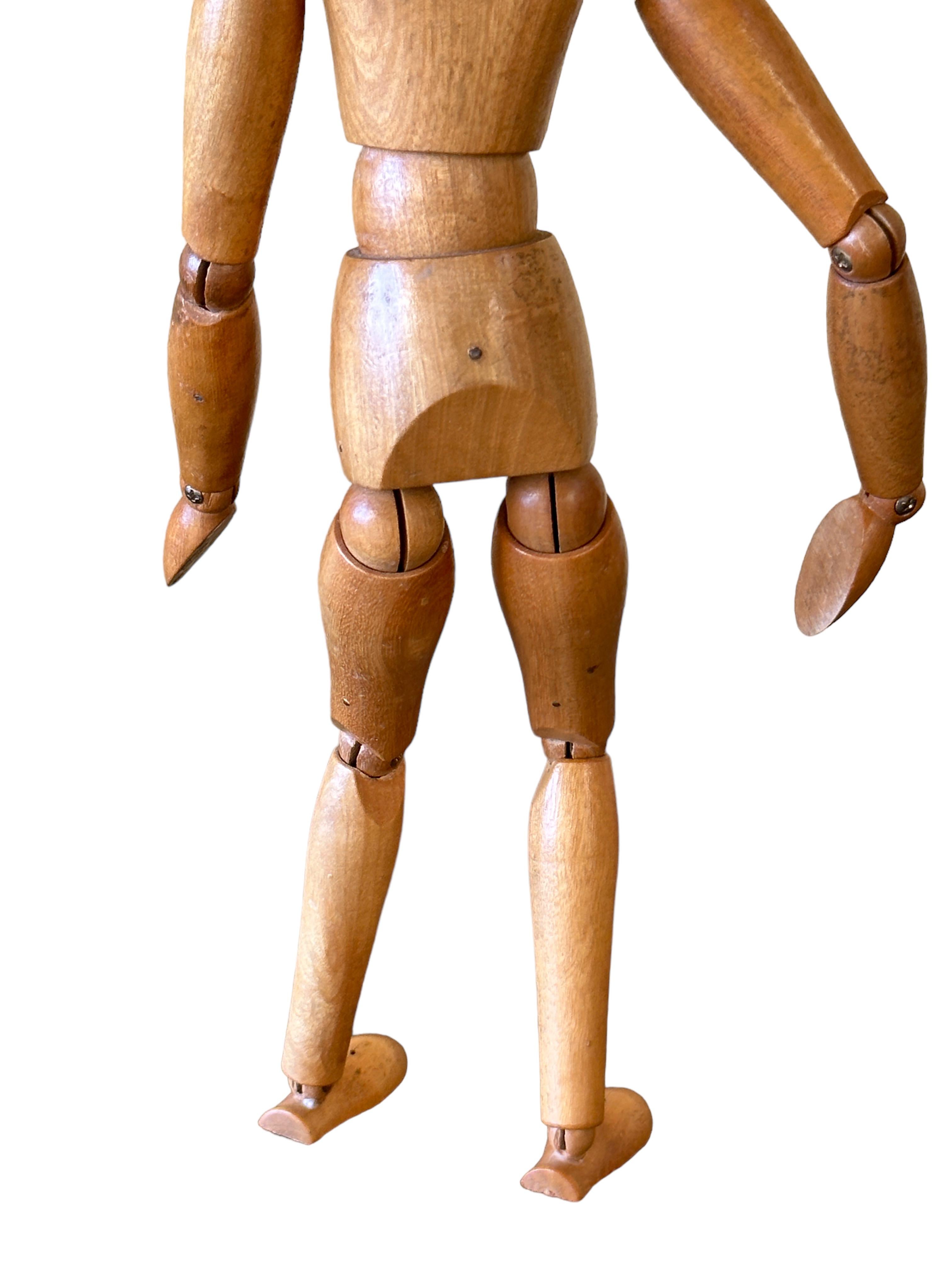 Bois  Modèle de mannequin de poupée traditionnel en bois vintage, Italie, années 1920 en vente