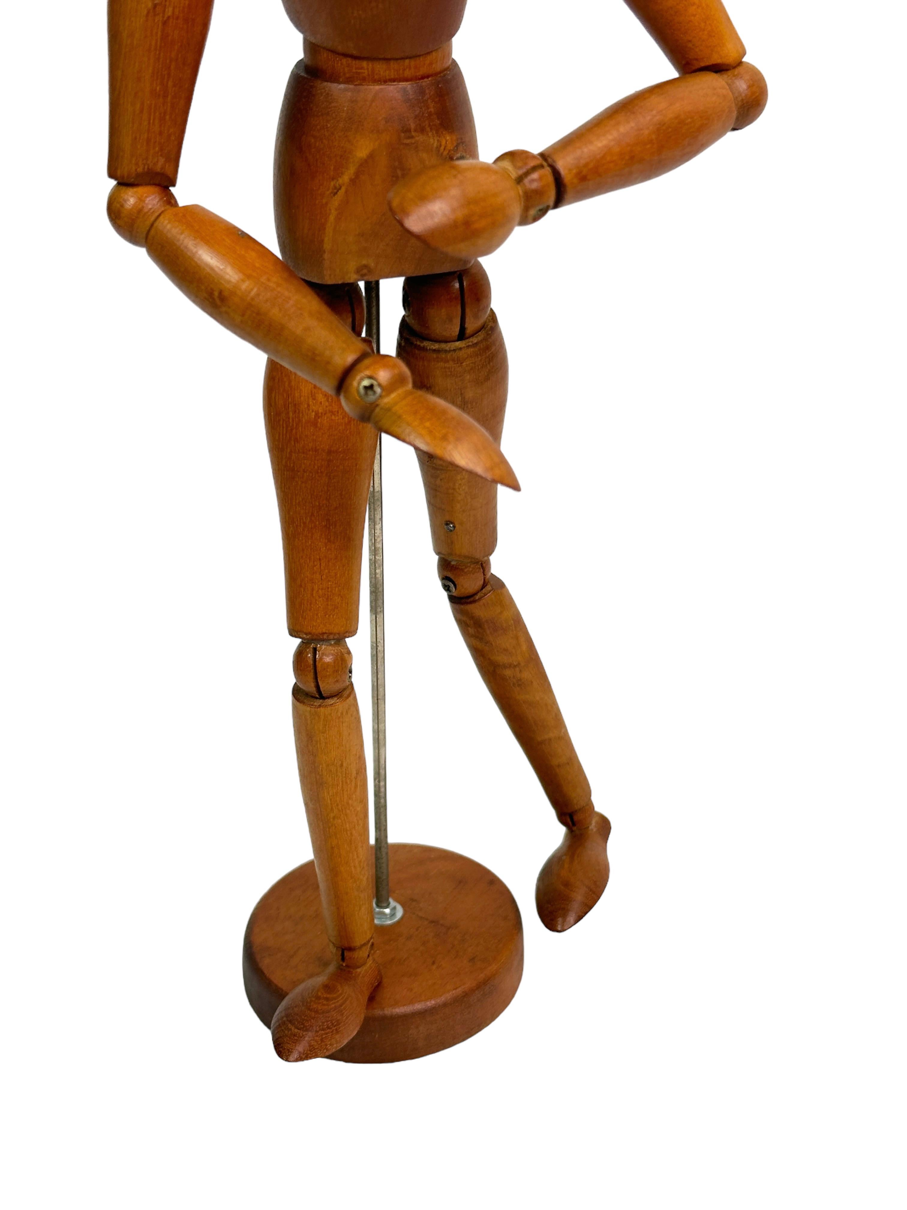  Traditioneller Holzkünstler-Mannequin-Modell-Puppe, Vintage, Italien, 1920er Jahre im Angebot 1