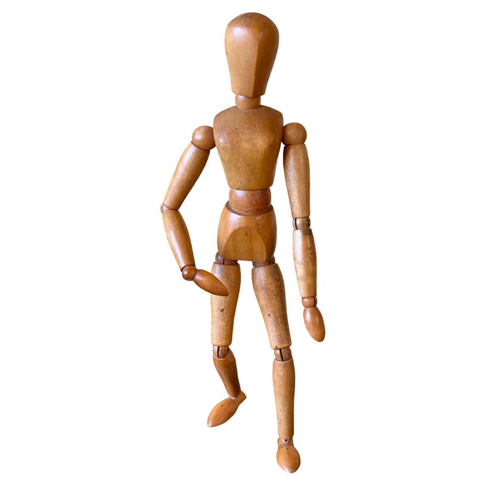 Timber Model Making Figures Wood Artist Model - 26 For Sale on 1stDibs | wooden figure model, wood ...