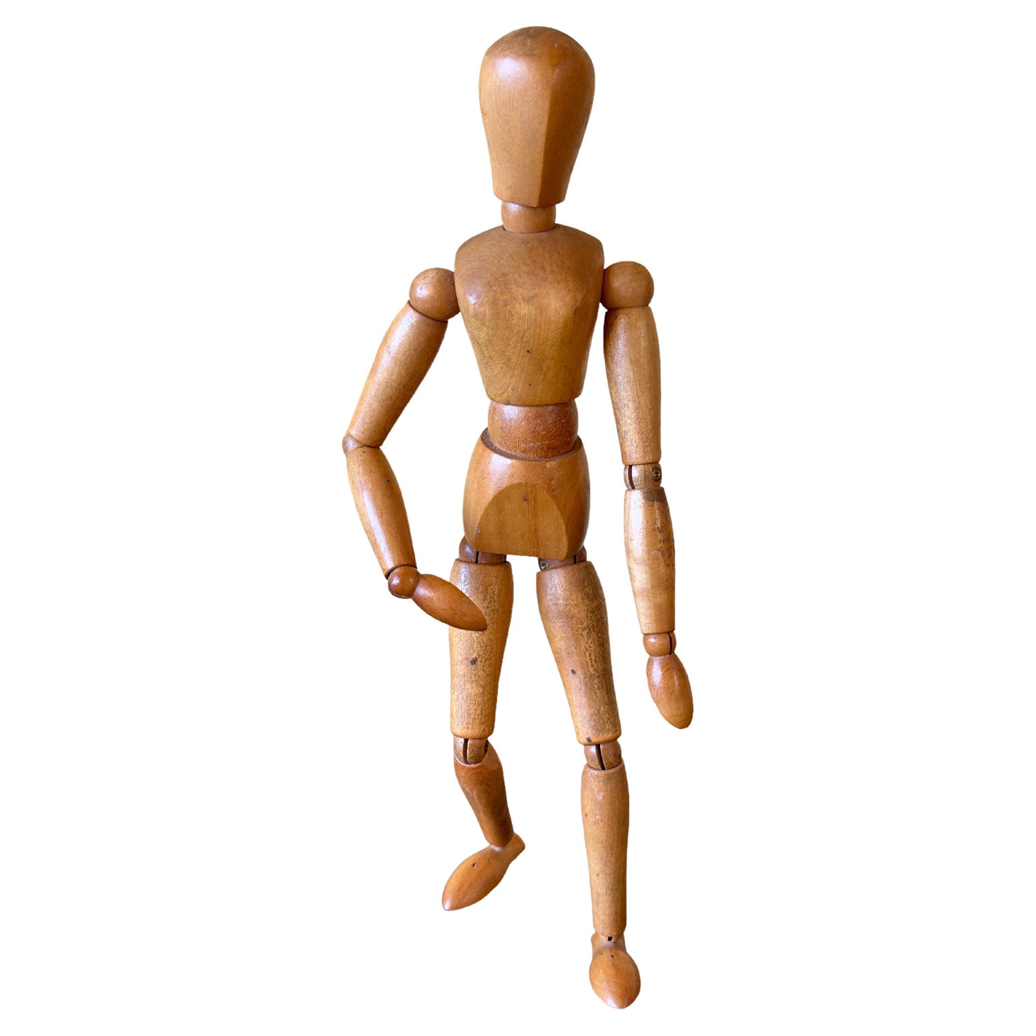 Posable Jointed Wooden Human Figure Artist Mannequin For Sale at 1stDibs