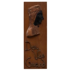 Traditional Wooden Artwork Wall Catalan Religious Virgin La Moreneta