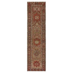 Traditional Wool Antique Hand-Knotted Persian Serab Runner