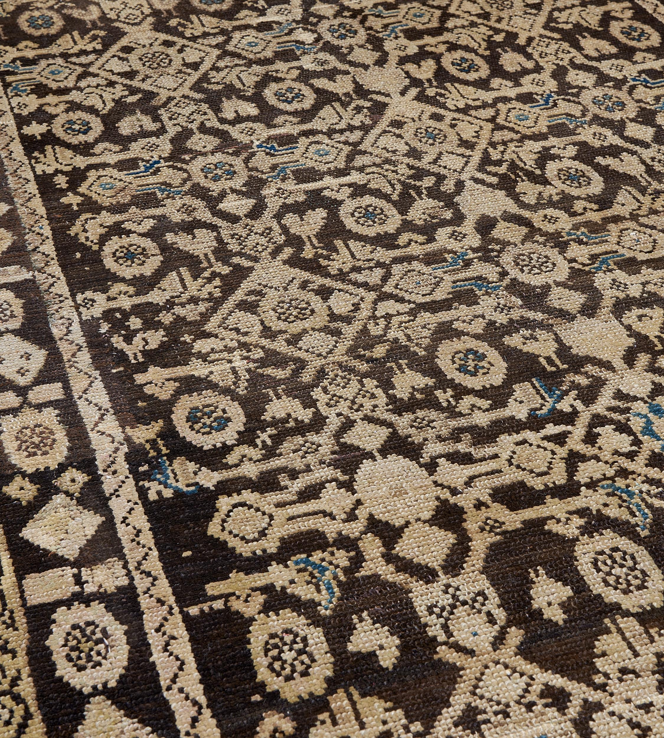 20th Century Traditional Wool Handwoven Persian Malayer Runner For Sale