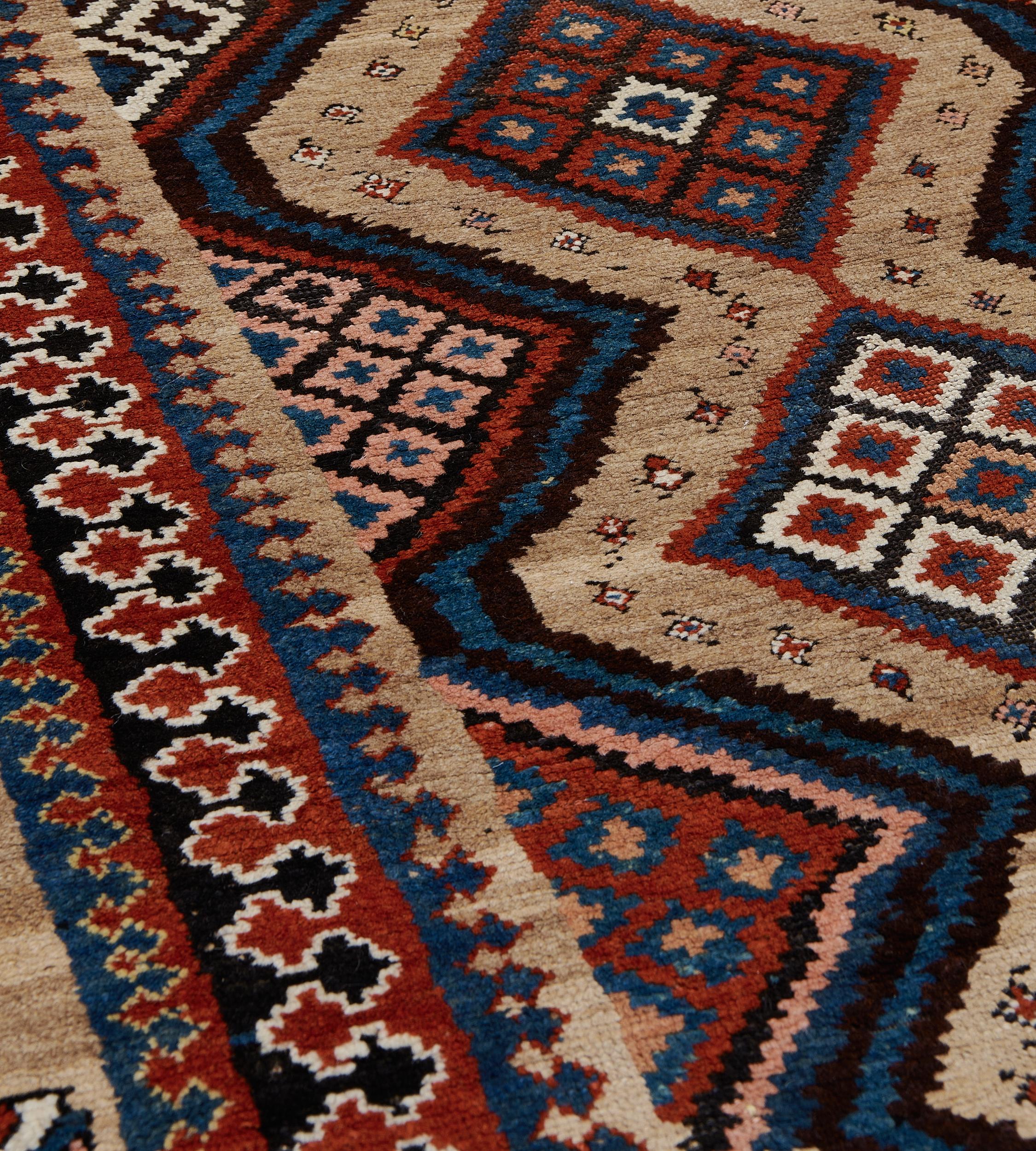 Hand-Woven Traditional Wool Handwoven Persian Serab Runner For Sale