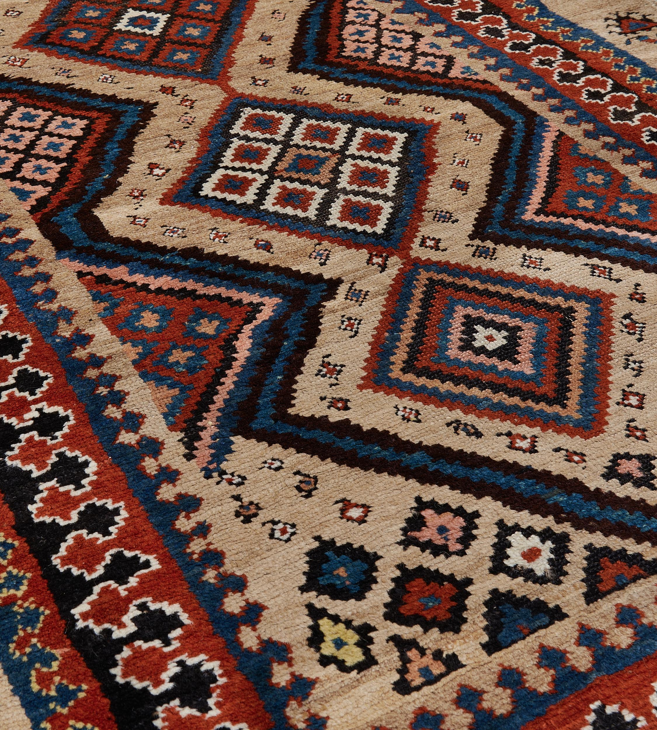 19th Century Traditional Wool Handwoven Persian Serab Runner For Sale