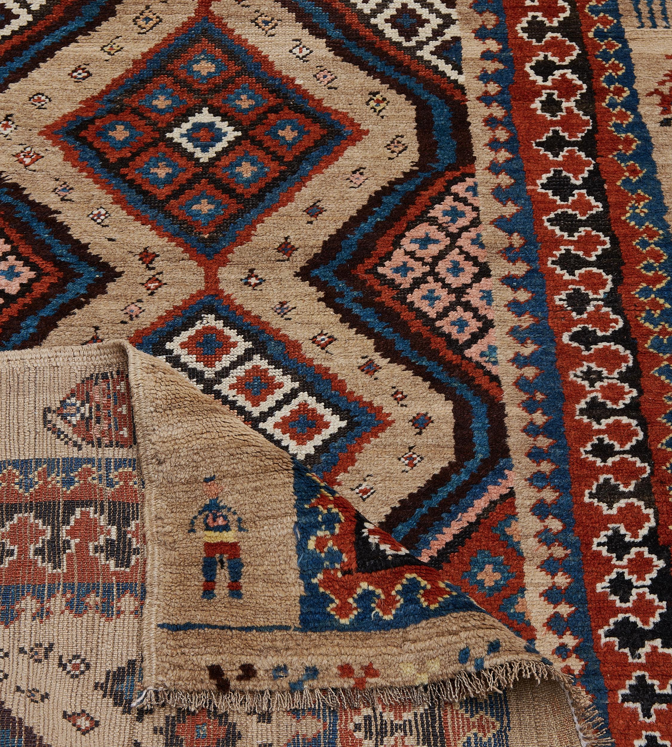 Tapis de couloir traditionnel persan Serab en laine tissé à la main en vente 2