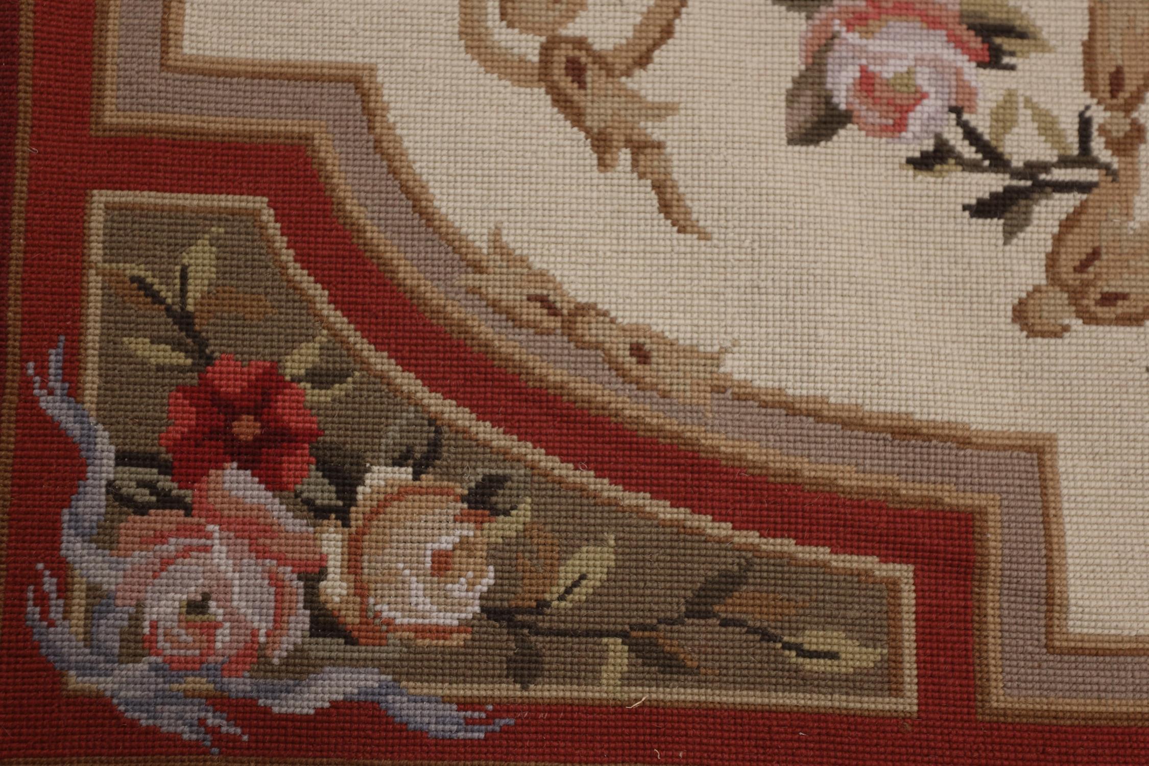 Wandteppich aus Wolle mit Gobelinstickerei, Teppich mit Blumenmuster (Chinesisch) im Angebot