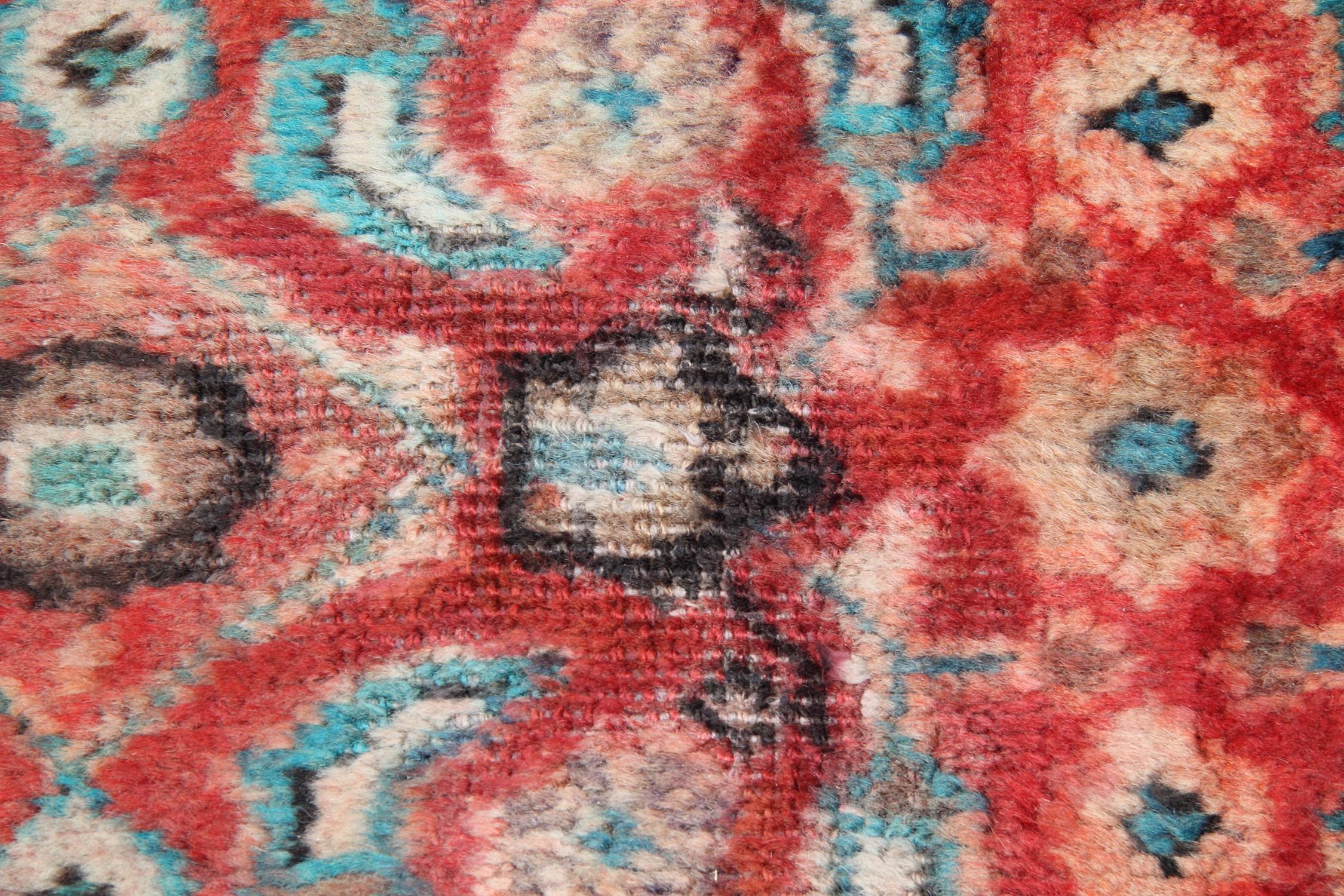 Tribal Traditional Wool Runner Rug Handwoven Carpet Oriental Red Stair Runner Carpet For Sale