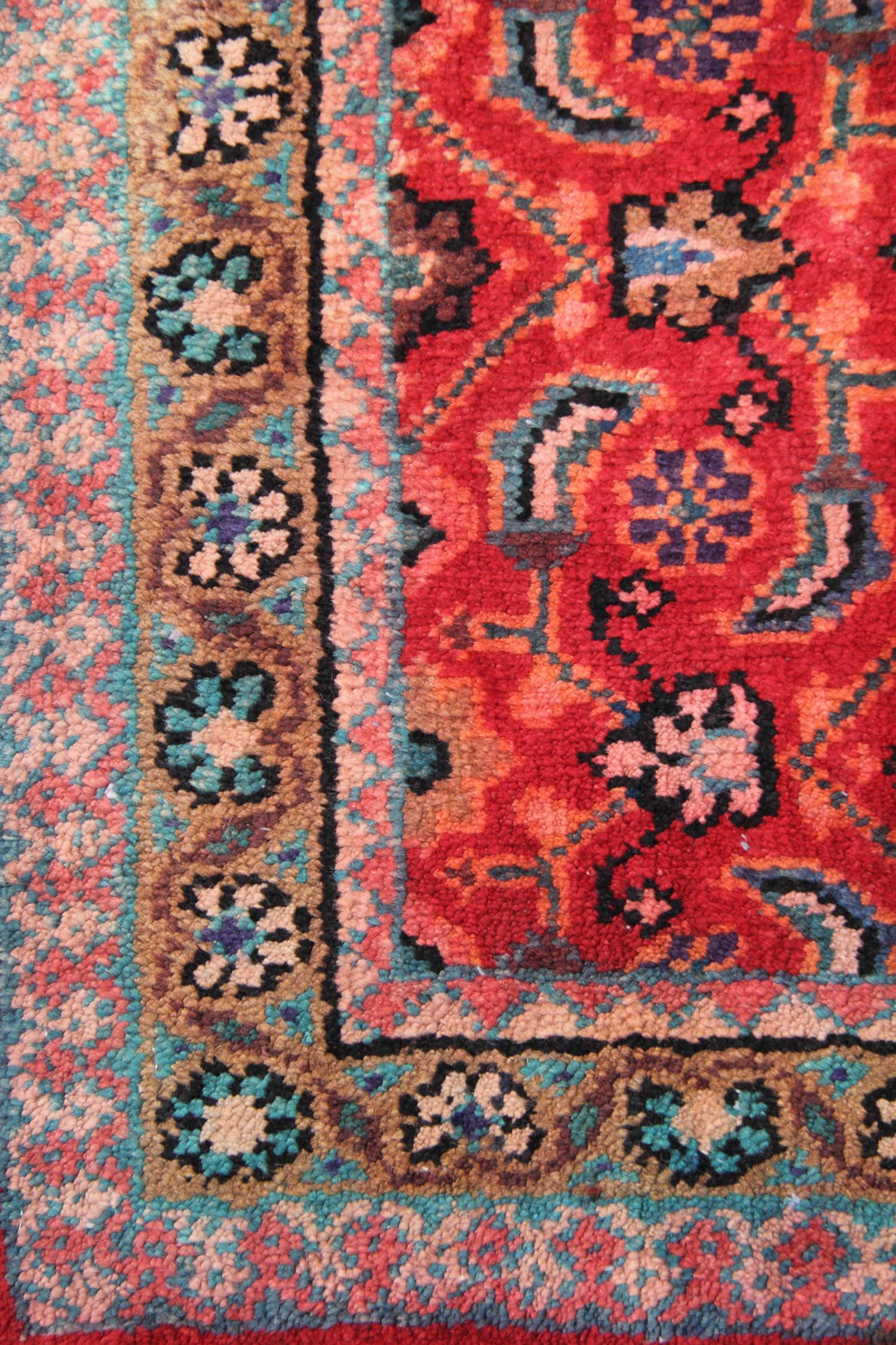 Afghan Traditional Wool Runner Rug Handwoven Carpet Oriental Red Stair Runner Carpet For Sale