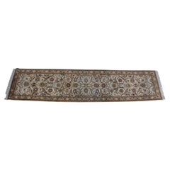 Traditional Wool Tan Area Rug Runner Carpet Floral All over Modern