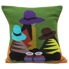 Traditional Woven Ecuadorian Decorative Pillow