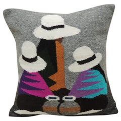 Traditional Woven Ecuadorian Decorative Pillow