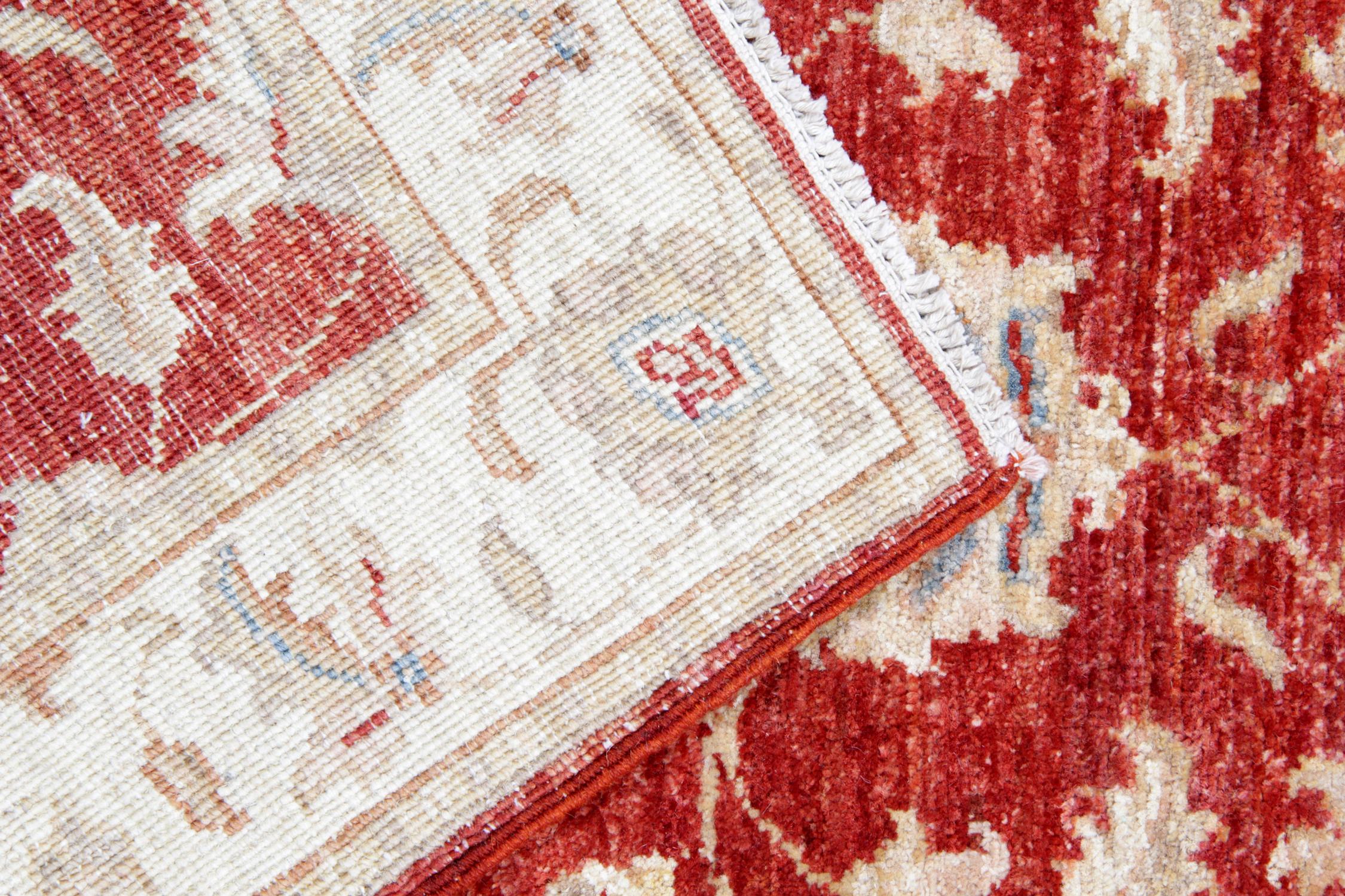 Tabriz Red Traditional Runner Rug, Floral Carpet Runner, Wool Hand woven Rug For Sale
