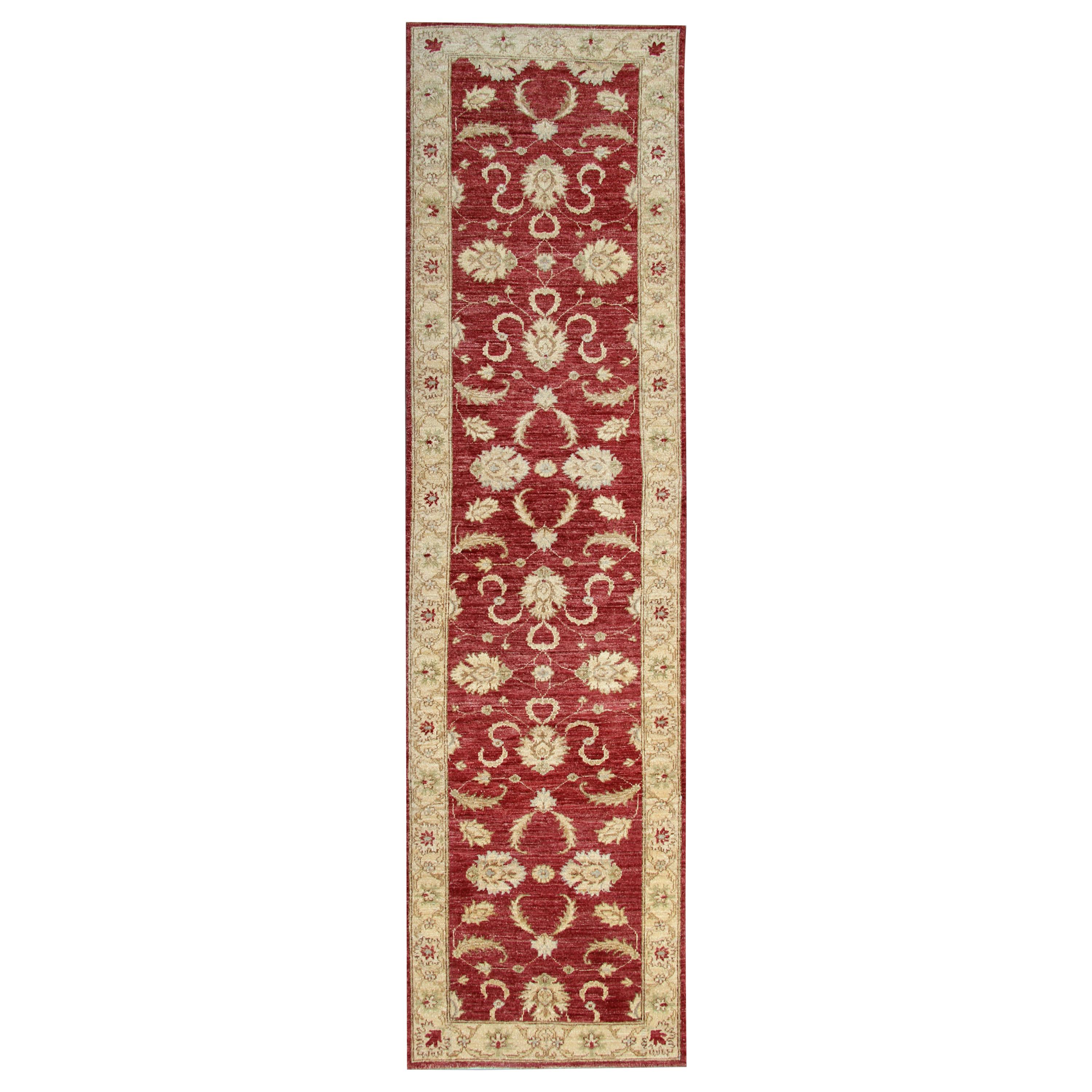 Tapis de couloir traditionnel rouge vin, tapis de couloir en laine bordeaux décoratif pour la maison en vente