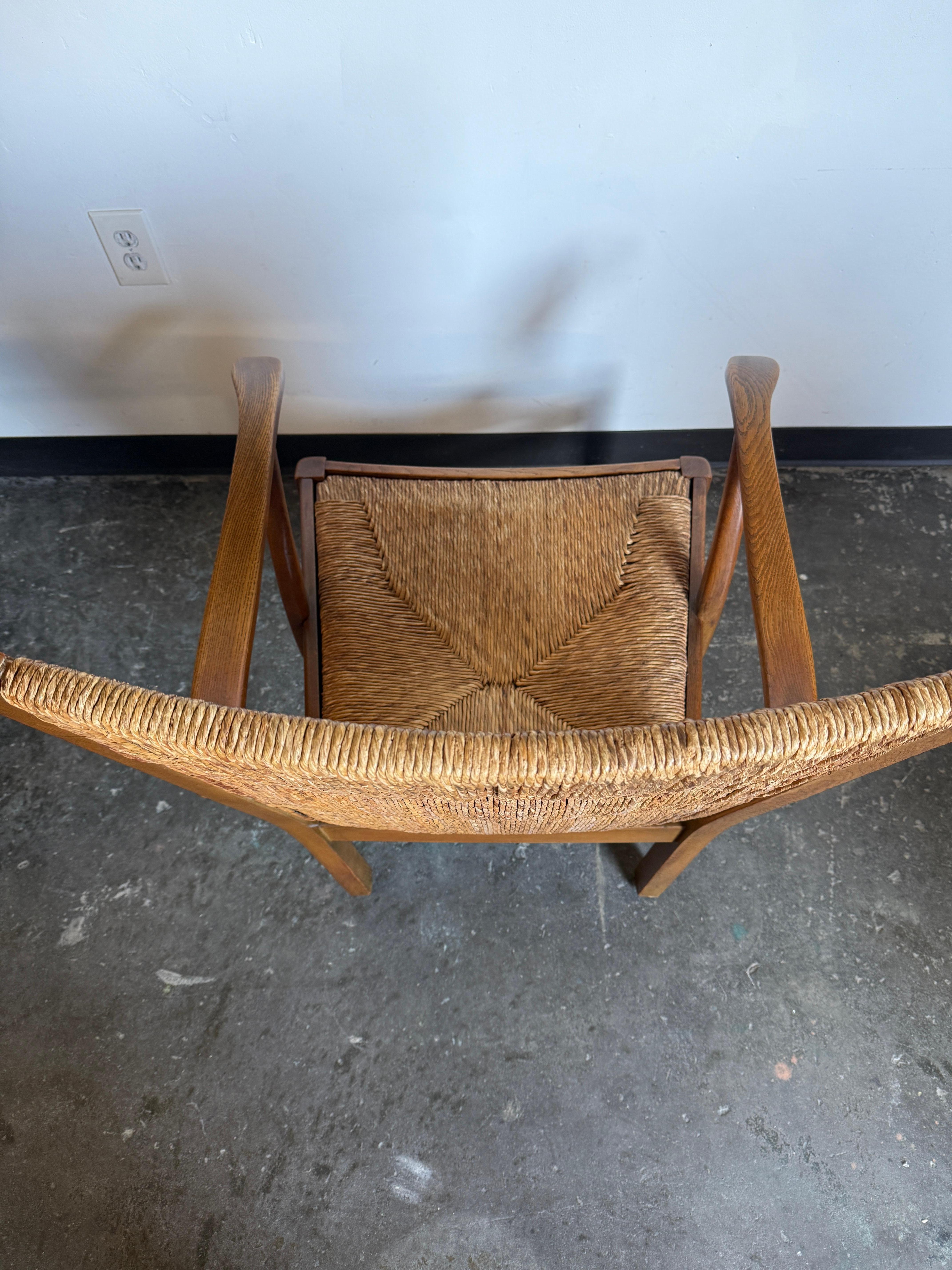 Berlin Iron Traditionalist Rush, Wood Armchair For Sale