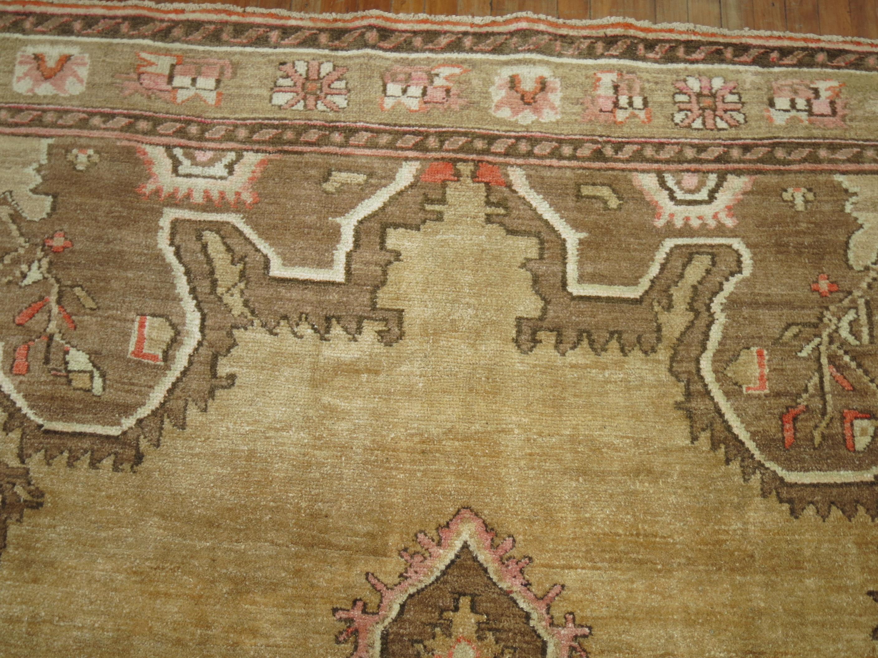 Hand-Woven Traditional Turkish Kars Anatolian Room Size Rug For Sale