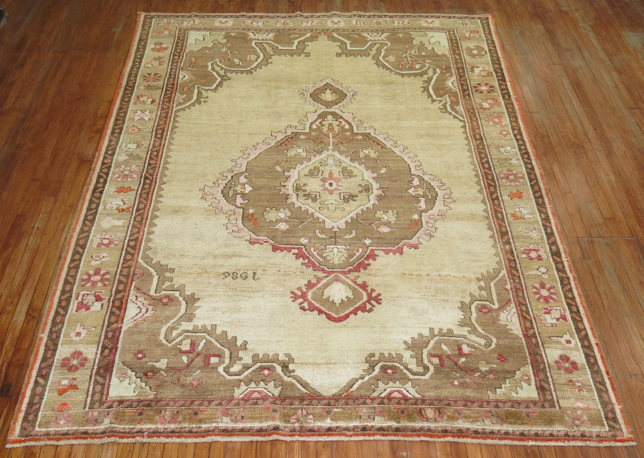 Traditional Turkish Kars Anatolian Room Size Rug For Sale 2