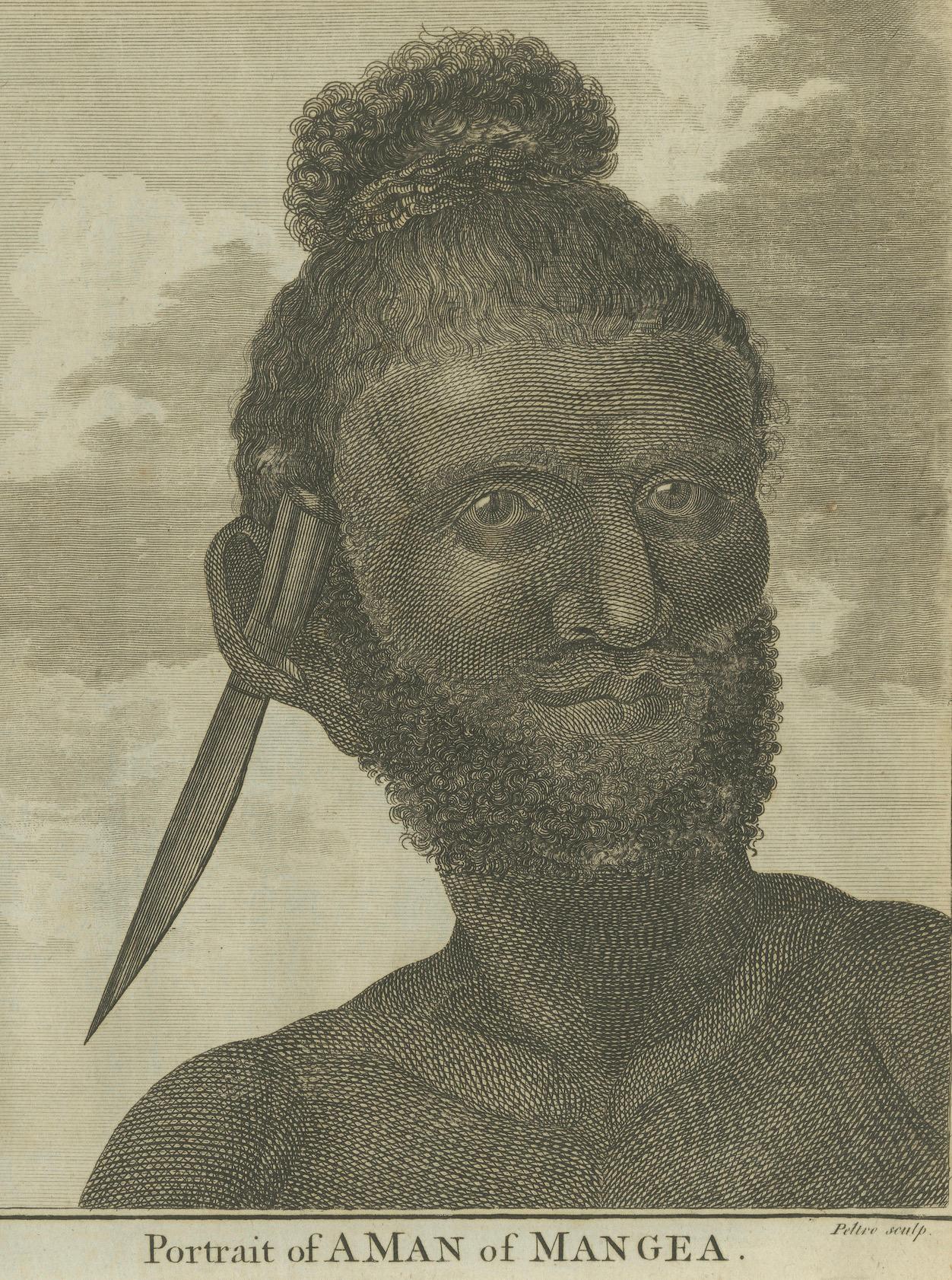 Tradizioni e volti del Pacifico: il pugilato a Ha'apai e un uomo di Mangea, 1785 in vendita 2