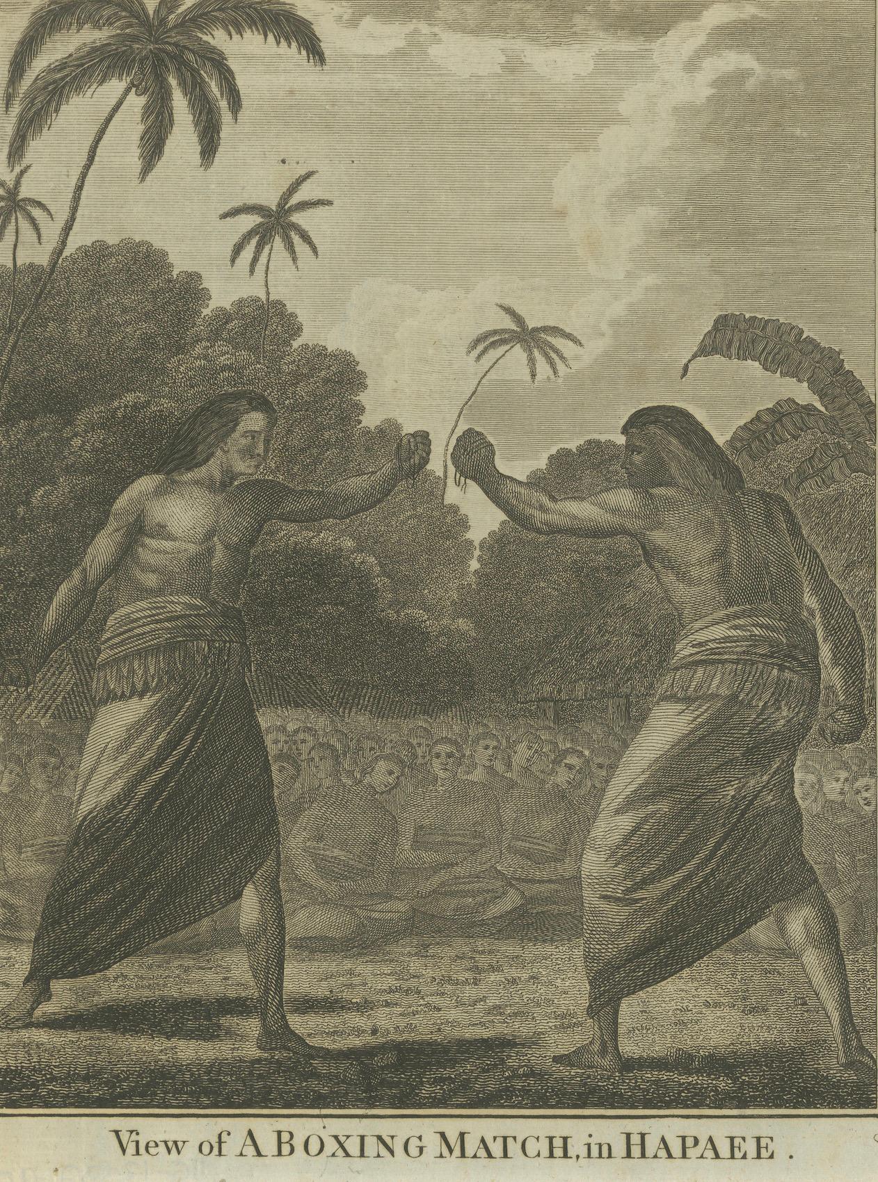 Tradizioni e volti del Pacifico: il pugilato a Ha'apai e un uomo di Mangea, 1785 in vendita 3