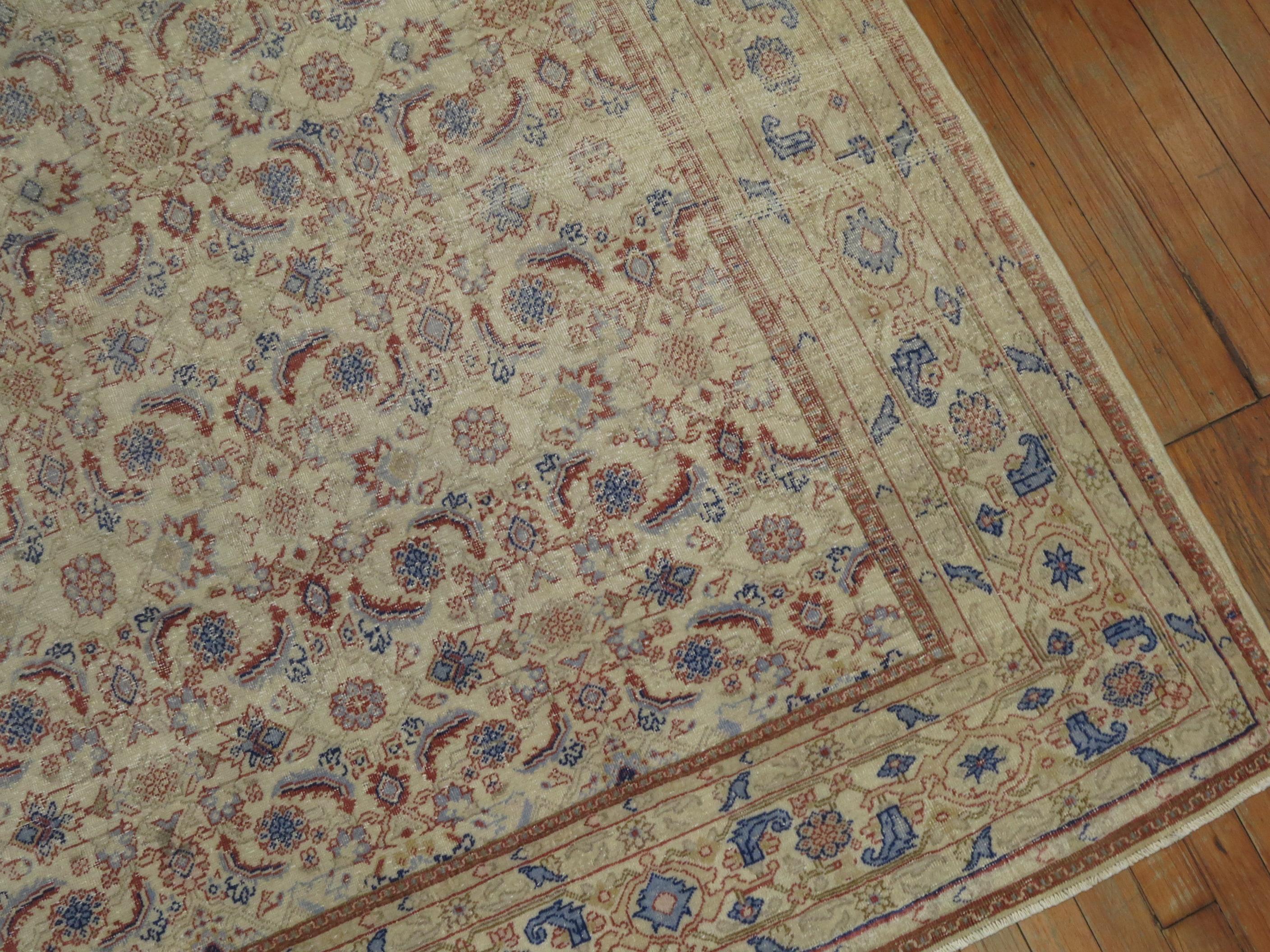 Traditioneller türkischer Teppich mit Herati-Motiv in Zimmergröße (20. Jahrhundert) im Angebot